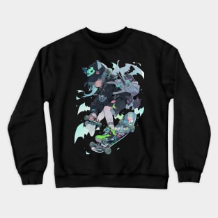 Skater Anime Girl Crewneck Sweatshirt